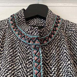 Scotch & Soda Black/White Jumpsuit with Beaded Details - Size S/M -